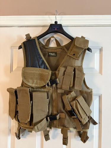 Tac tan nylon tactical vest - tan,